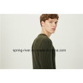 Soft Lambswool Round Neck Knit Men Sweater